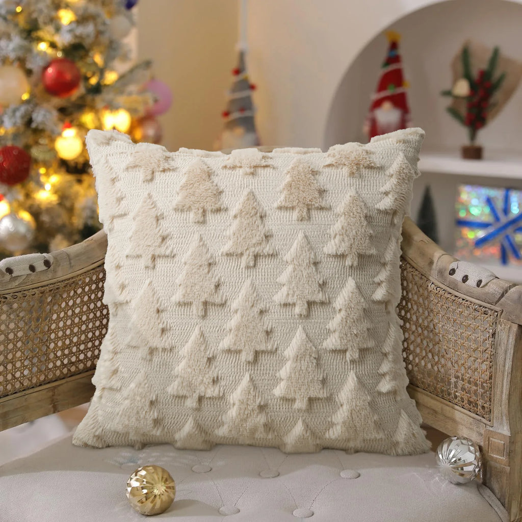 Knitted Spring Tree Decorative Throw Cushion Cover