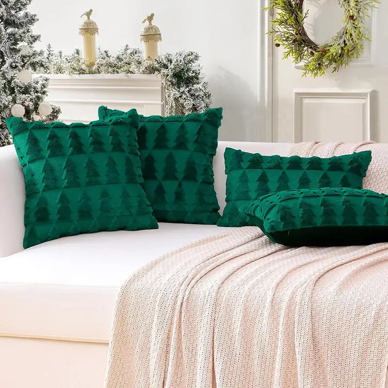 Christmas Decorative Pillow Cover, White, Holiday Decor