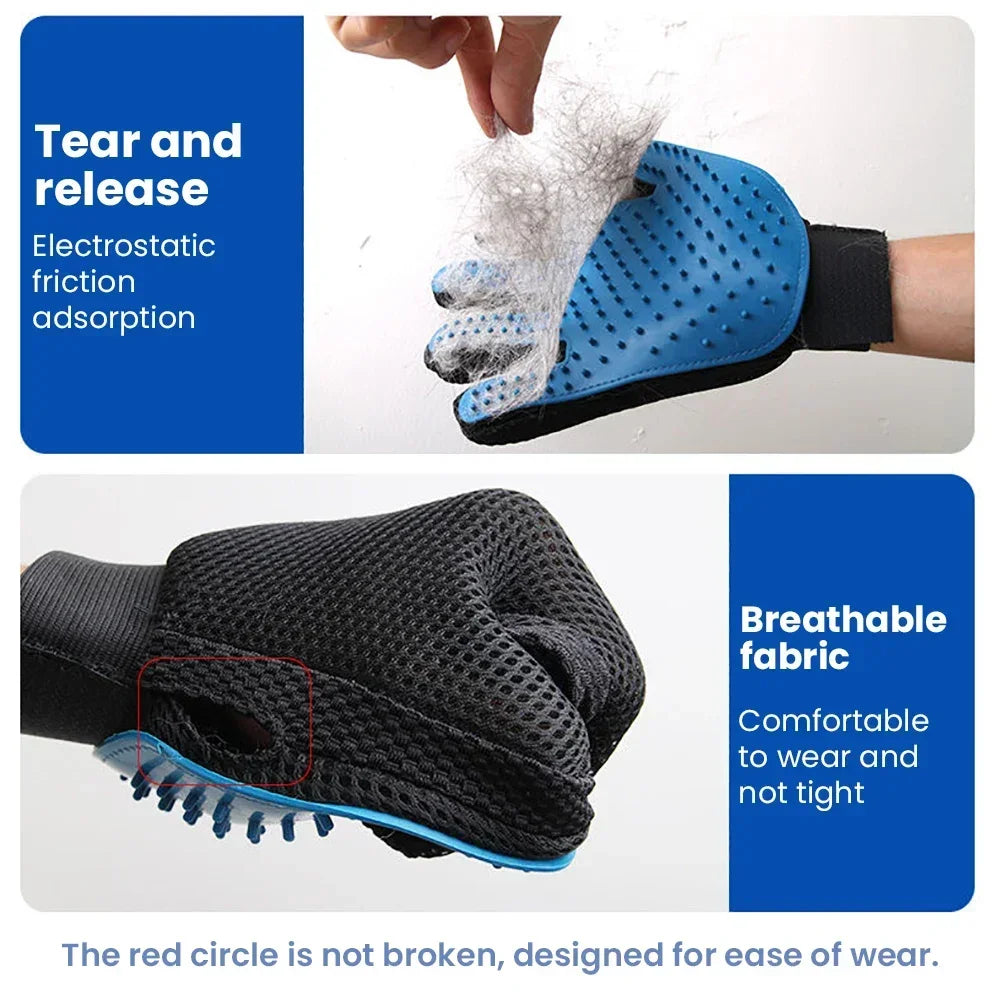 Soft-Bristle Cat Grooming Glove