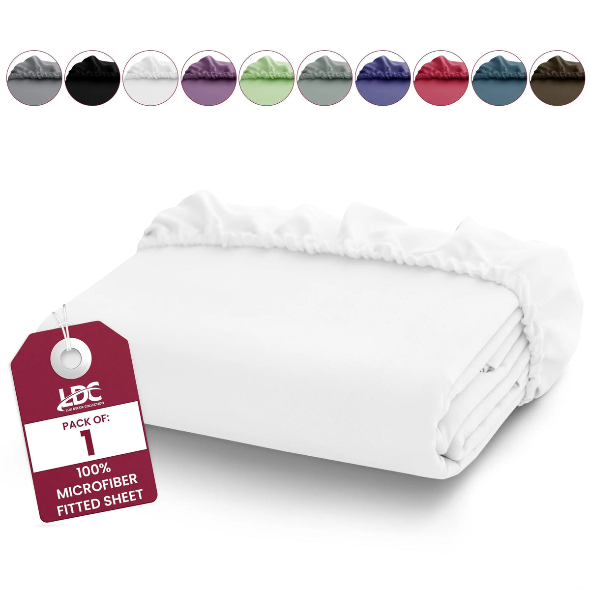 Brushed Microfiber Fitted Sheet, Deep Pocket, Wrinkle-Free