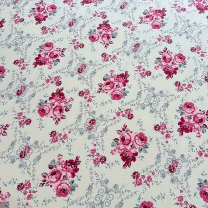 Floral Printed Flat Bed Sheet | Single, Queen, King
