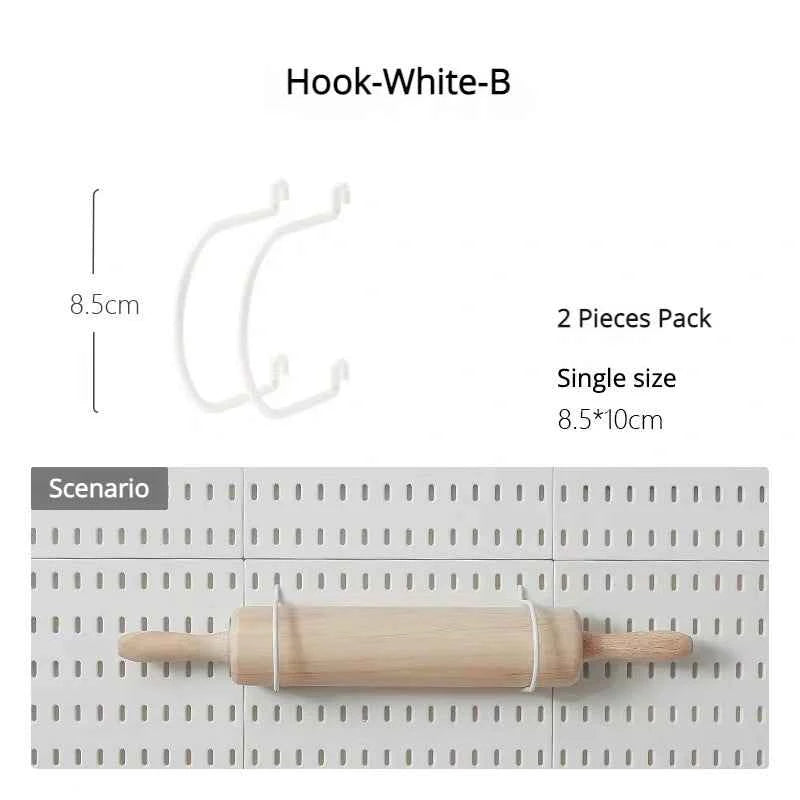 New DIY Pegboard Accessories Hanging Shelf Storage Hooks Wall Organizer No Punching Crafts Organization For Garage Kitchen Room