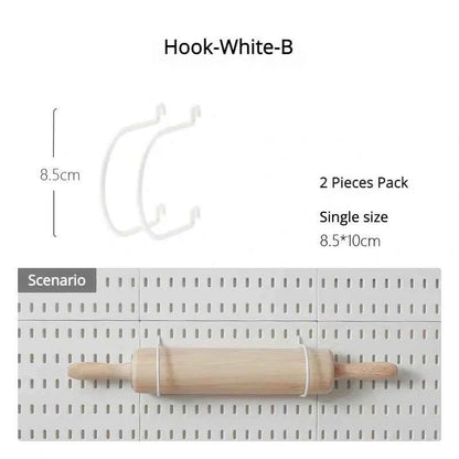 New DIY Pegboard Accessories Hanging Shelf Storage Hooks Wall Organizer No Punching Crafts Organization For Garage Kitchen Room