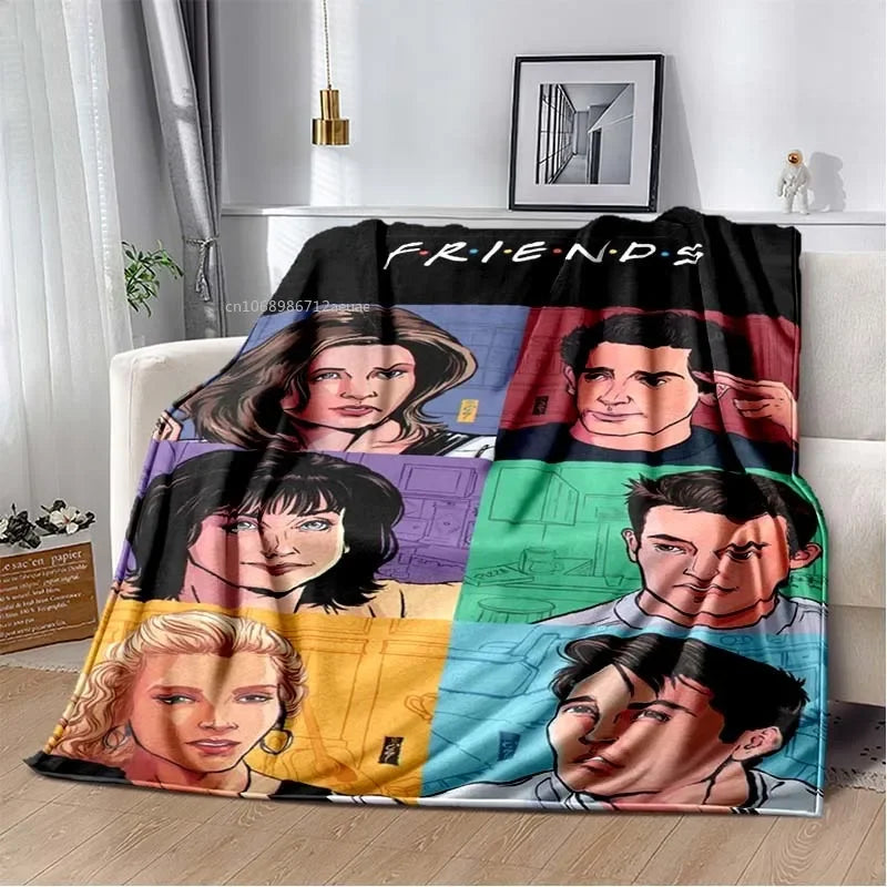 Friends Classic TV Series Blanket Character Pattern Collection Flannel Blanket Soft Bedspread Sofa Warming Cover Christmas Gift