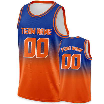 Custom Basketball Jersey Blue Gradient Personalized Printed Name Number Logo Team Shirt for Men Women Youth Kids Fans Gift