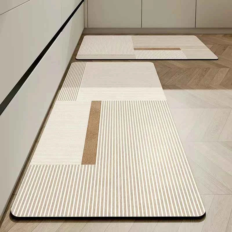 VIKAMA Kitchen Floor Mats Diatomaceous Earth Carpet Non-slip Wipable Extension Strip Dirt-resistant Absorbent Foot Mats
