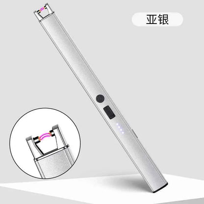 HOT Windproof Pulse Arc Ignition Electronic Lighter Safety Lock Battery Display Outdoor BBQ Kitchen Igniter USB Electric Lighter