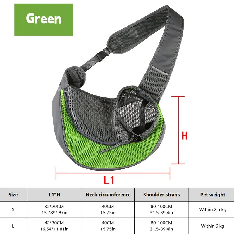 Breathable Mesh Dog Sling Carrier Backpack