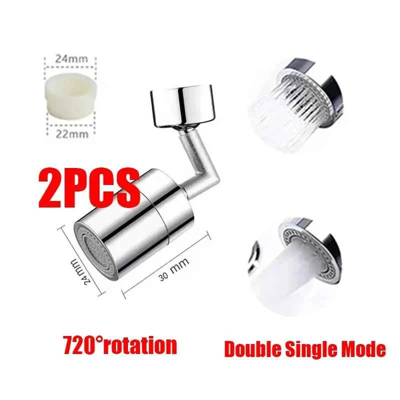 360°Universal Kitchen Faucet Anti-splash Aerator Bathroom Tap Rotatable Faucet 2 Mode Tap Nozzle Bubbler Kitchen Sink Faucet