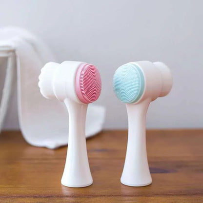 Double-Sided Silicone Facial Cleansing Brush
