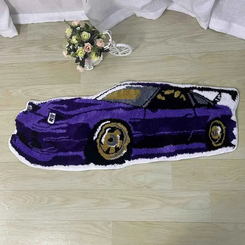 VIKAMA Cold White Car Carpet Digital Printing Technology Simple Home Decor Children's Play Cushion Bedroom Soft Plush Carpet