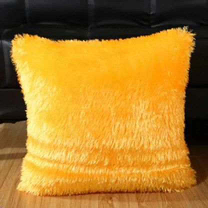 Soft Faux Fur Pillows Case Plush Cushion Cover Pink Blue Purple Warm Living Room Bedroom Sofa Decorative Pillows Cover 40*40cm