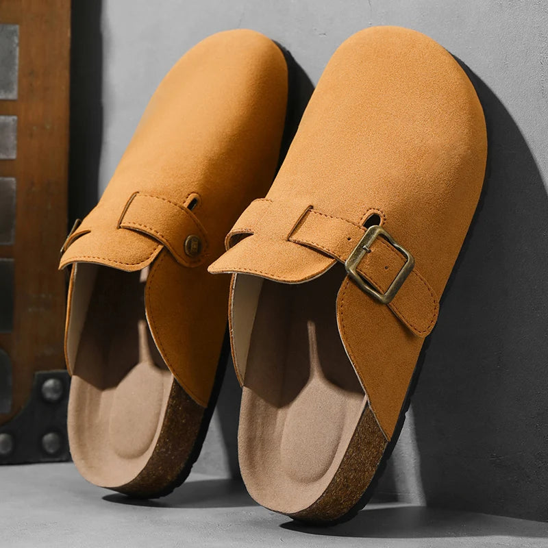 Fashion Men Mules Shoe with Arch Support Birkens Mens Shoes Men's Suede Sandals Retro Cork Clogs Unisex Classic Beach Тапочки