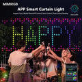 Smart Curtain Lights Bluetooth App LED String RGB Fairy Lights DIY Picture Music Change Display Christmas Halloween Decoration