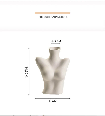 Ceramic vase human body modeling Nordic home decoration decoration real human body art dried flower hydroponic decoration