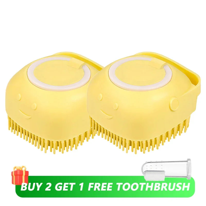 Silicone Bathing Brush with Shampoo Dispenser