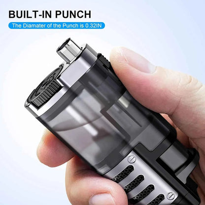 Cigar Butane Refillable Triple Jet Torch Lighter Windproof Adjustable Flame Lighter Men Cigarette Accessories Gifts FastShipping