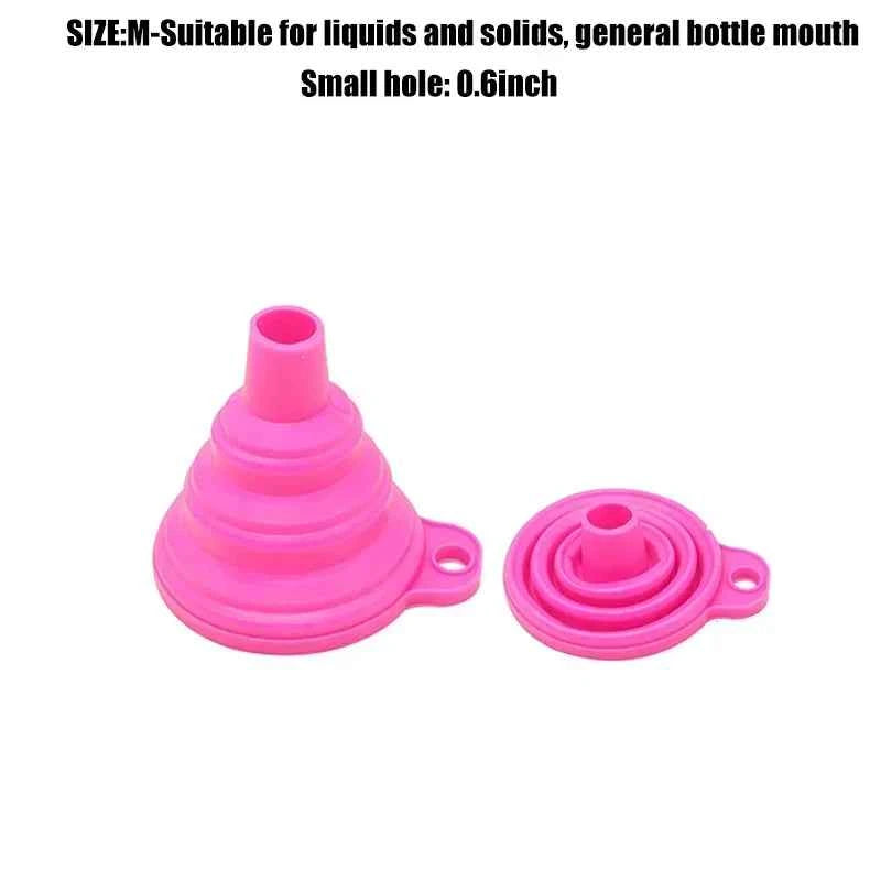 Kitchen Silicone Funnel  Foldable Funnel for Filling Water Bottle With Liquid Transfer Portable Oil Pot Funnel Kitchen Gadgets