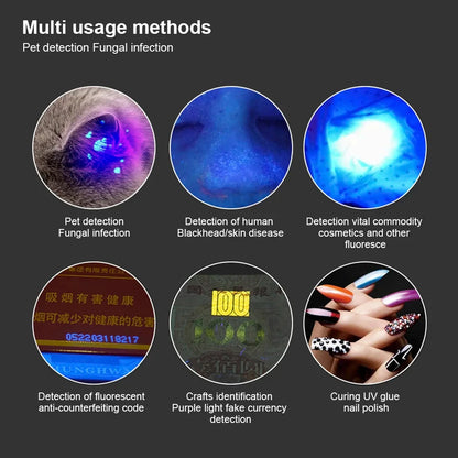 365nm UV Veterinary Wood's Lamp for Pet Fungus Detection