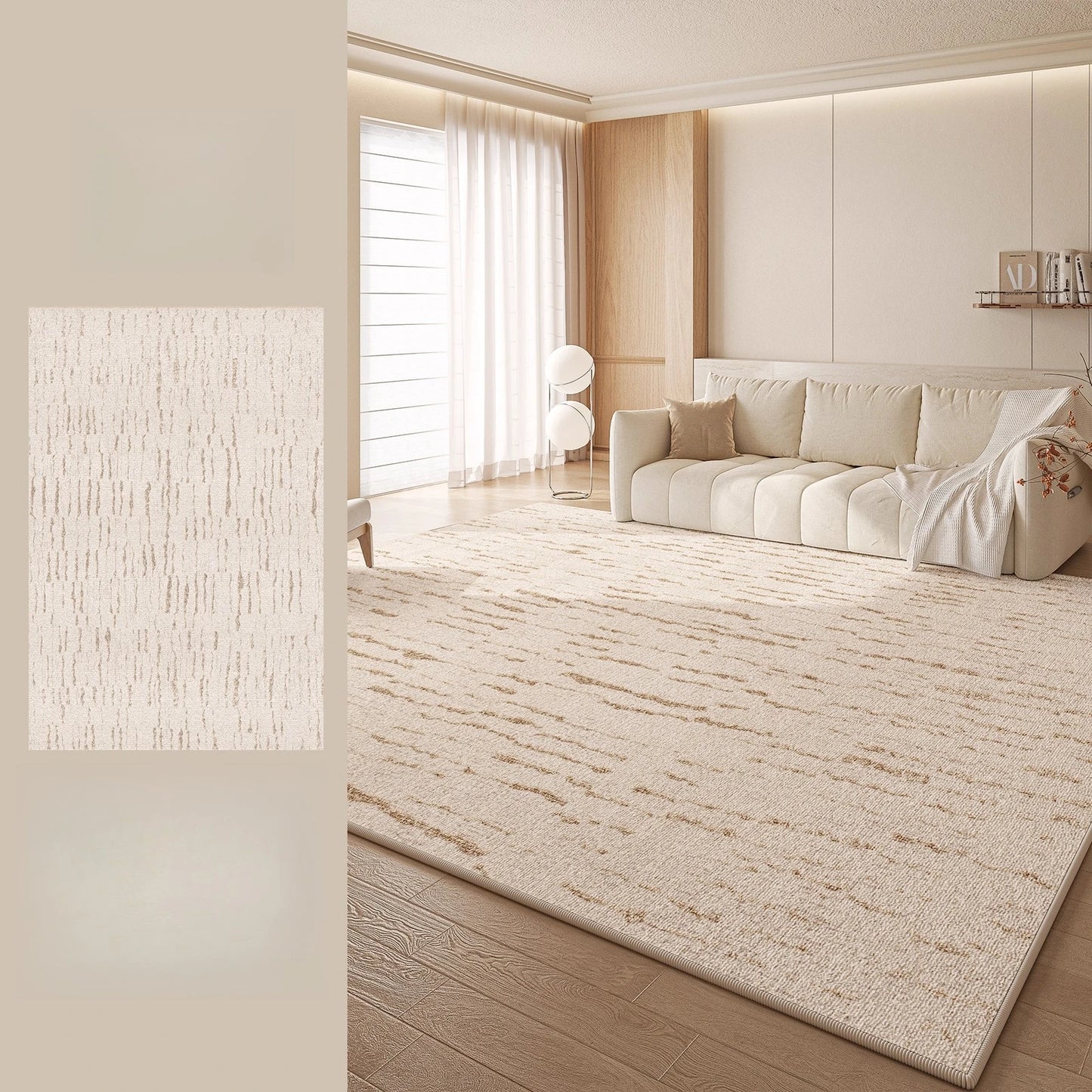 Cream Style Rugs for Bedroom Large Area Living Room Decoration Plush Carpet Home Fluffy Soft Floor Mat Thick Washable Lounge Rug