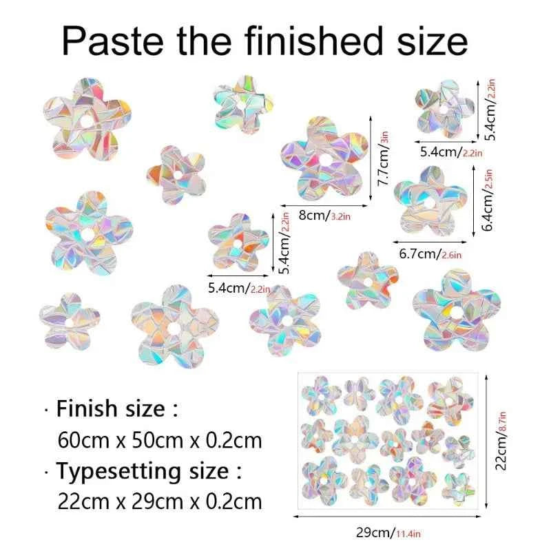 29 Stylels Rainbow Maker Sun Catcher Wall Stickers Cat Bird Star Mushroom Moon Sun DIY Window Glass Electrostatic Prisms Sticker