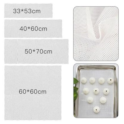 1Pcs Square Oven Kitchen Accessories Steamer Mesh Pad Food Fruit Dryer Reusable Dehydrator Sheets Silicone Non-Stick Baking Mat