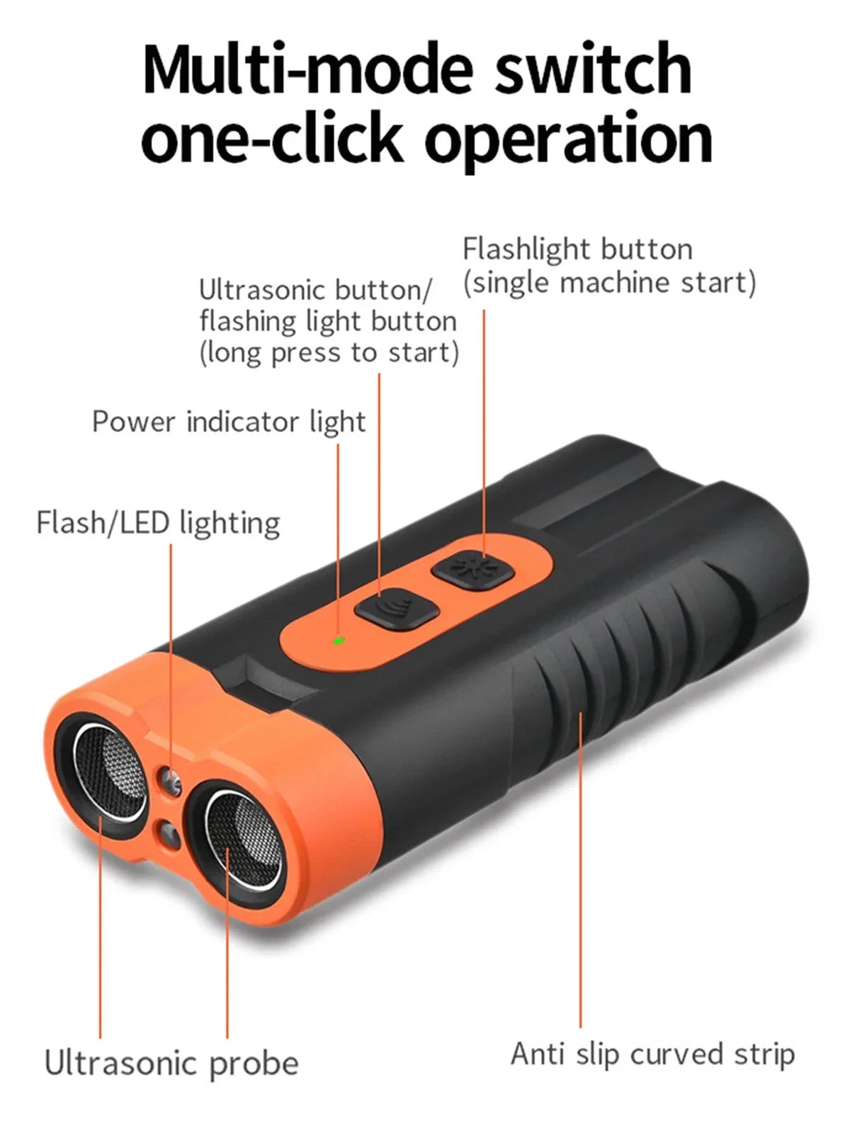 Dual-Head USB Rechargeable Ultrasonic Dog Repeller
