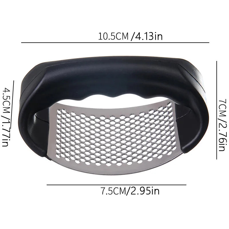 Heavy Duty Stainless Steel Garlic Press and Mincer with Soft Handle