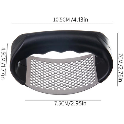 Heavy Duty Stainless Steel Garlic Press and Mincer with Soft Handle