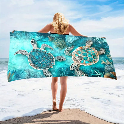 Extra Large Sand-Free Microfiber Beach Towel — Travel & Swim