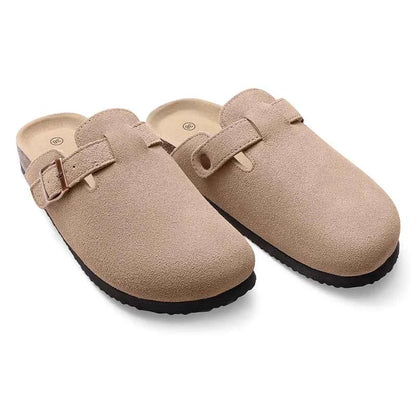 SmilePoP Fashion Men Cork Sandals Summer Men Beach Sandals With Adjustable Buckle Outdoor Nonslip Men Flat Sandals Slip On Slide