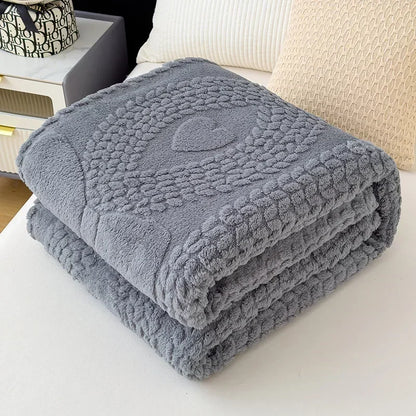 Ultra Soft Cozy Fleece Blanket Queen Size   Warm Thick Fluffy Plush Bed Blanket for All Season  Fuzzy Comfy Coverlet for Couch  Gift Idea