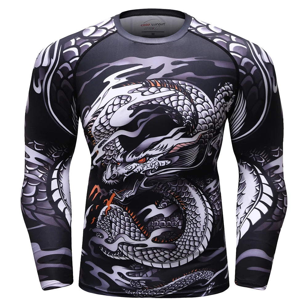 Cody Lundin Designer Men Cool Sports Shirts Jiu jitsu gi Rashguard Upf 50+ Cycling Running Tops Tattoo Compression Gym T-shirts