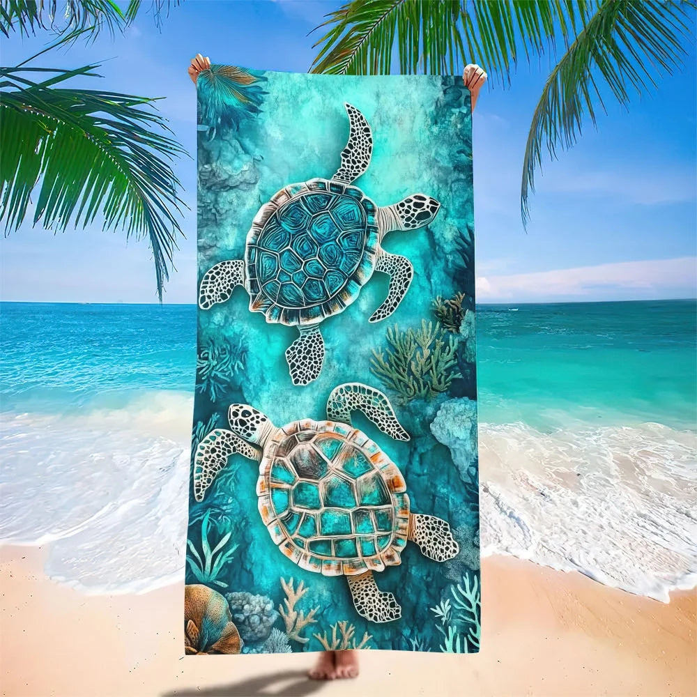 Extra Large Sand-Free Microfiber Beach Towel — Travel & Swim
