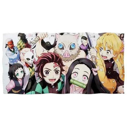 Bathing Towels Demon Slayer Nezuko Kamado Printing Anime Home Decor Textile Comfortable Summer Beach Towel Toalhas De Banho