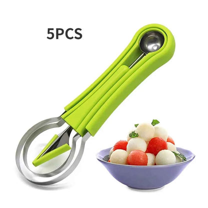 4 in 1 Melon Cutter Scoop Fruit Carving Knife Fruit Cutter Dig Pulp Separator Kitchen Gadgets Acces