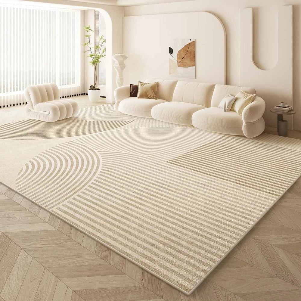 VIAKAMA Creamy Style Luxury Carpet For Living Room, Sofa, Bedroom, Balcony, Anti-Slip Floor Mat, Home Decoration