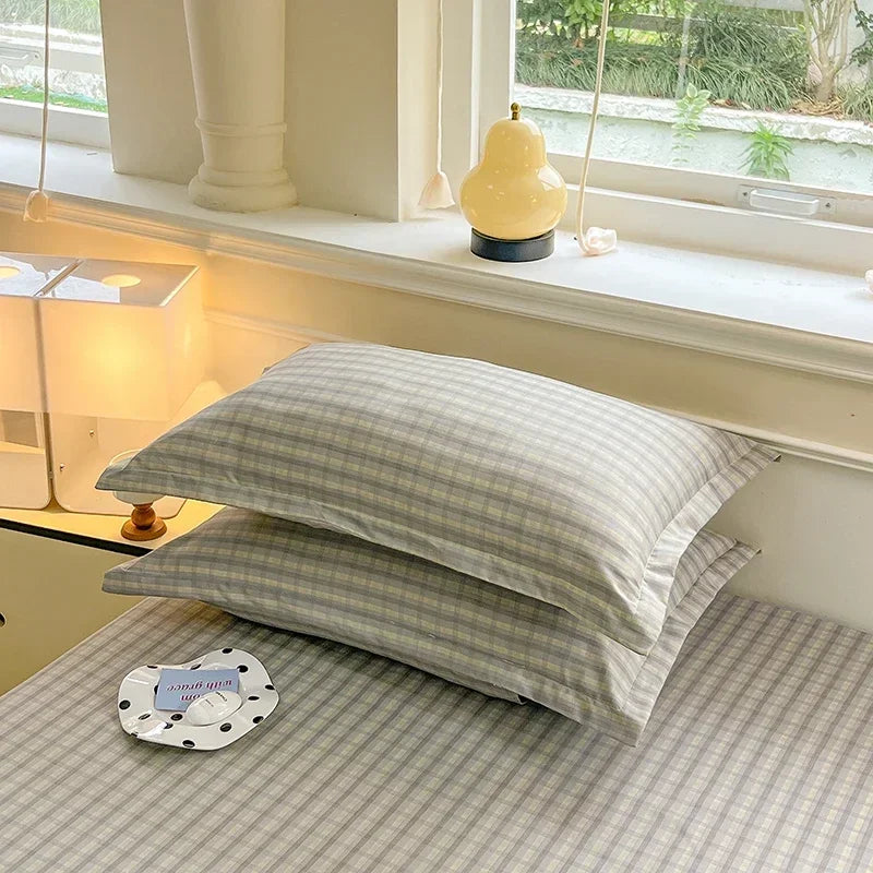Plaid Envelope Pillowcase Set, 2-Piece, 48x74cm