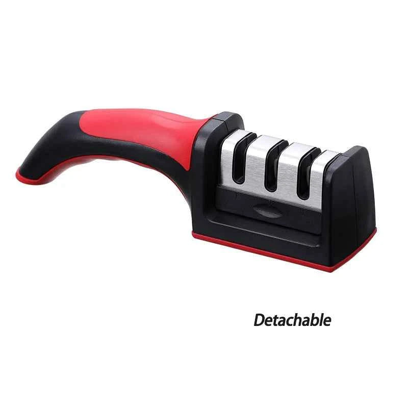 Level 3 Quick Sharpening Tool Knife Sharpener With Anti-slip Base Kitchen Accessory Small Tools Stone Knives Accessories Dining