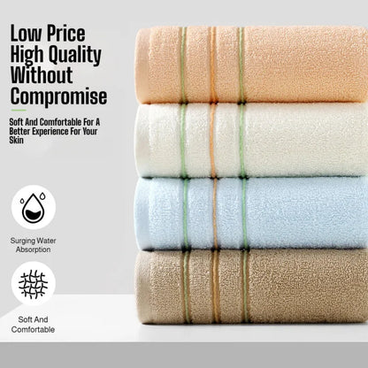 Extra-Thick Pure Cotton Bath & Face Towel — Home & Hotel