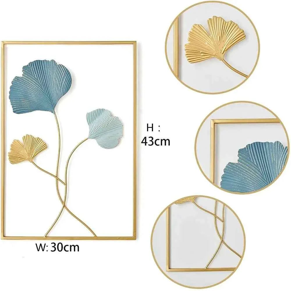 Decor Cabinet Living Room Handicraft Home Decoration Desktop Ornaments Iron Arts Crafts Ginkgo Leaf Ornaments Leaves Sculpture