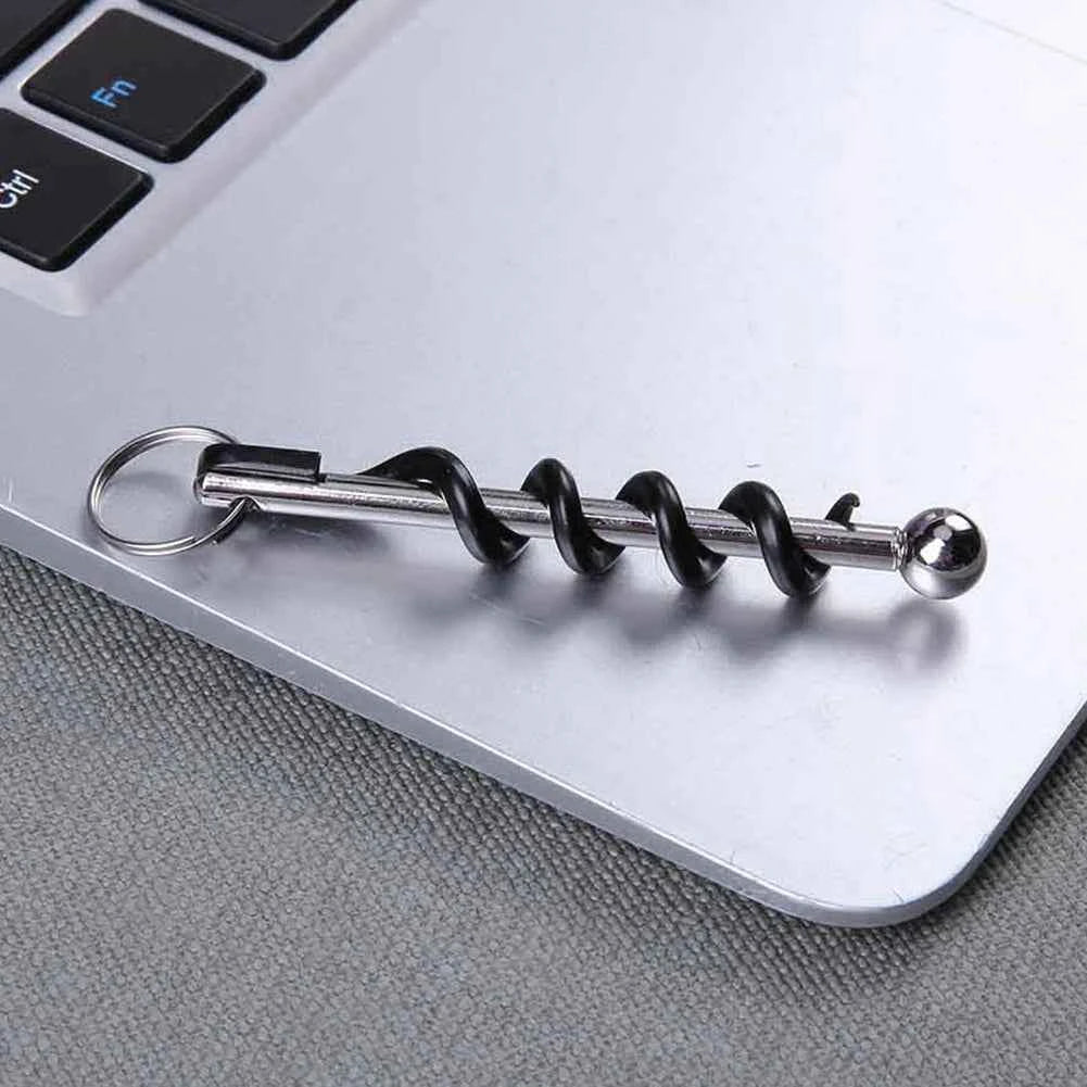 Cork Screw Portable Bottle Corkscrew Mini Outdoor Keychain Wine Opener Creative EDC Tool Party Bar Kitchen Tools