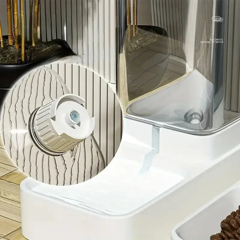 Automatic Gravity Dog Feeder & Water Dispenser — Plastic Food & Water Set for Pets