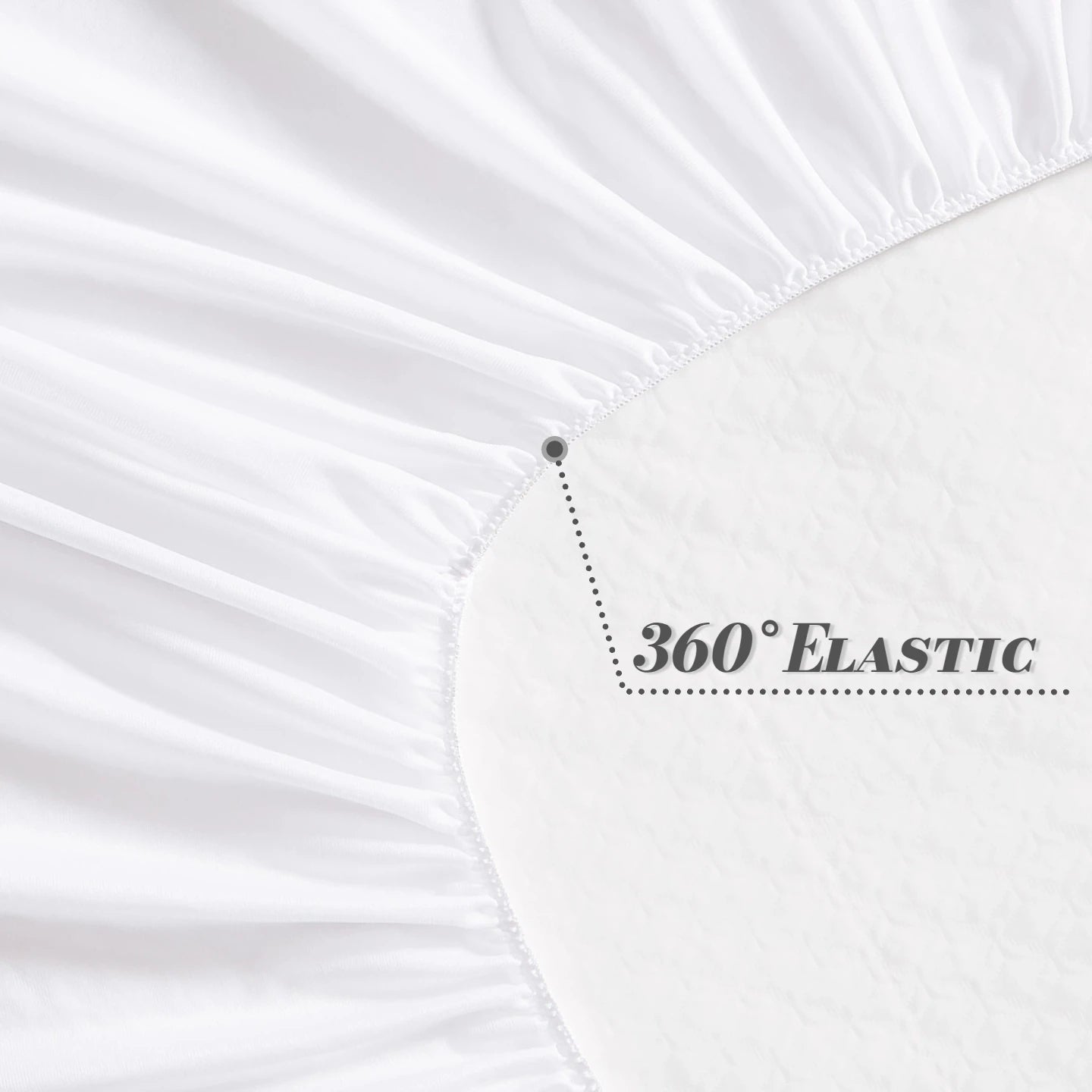 Waterproof Fitted Sheet, 15-Inch Deep Pocket, Elastic