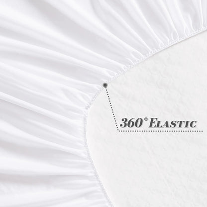 Waterproof Fitted Sheet, 15-Inch Deep Pocket, Elastic