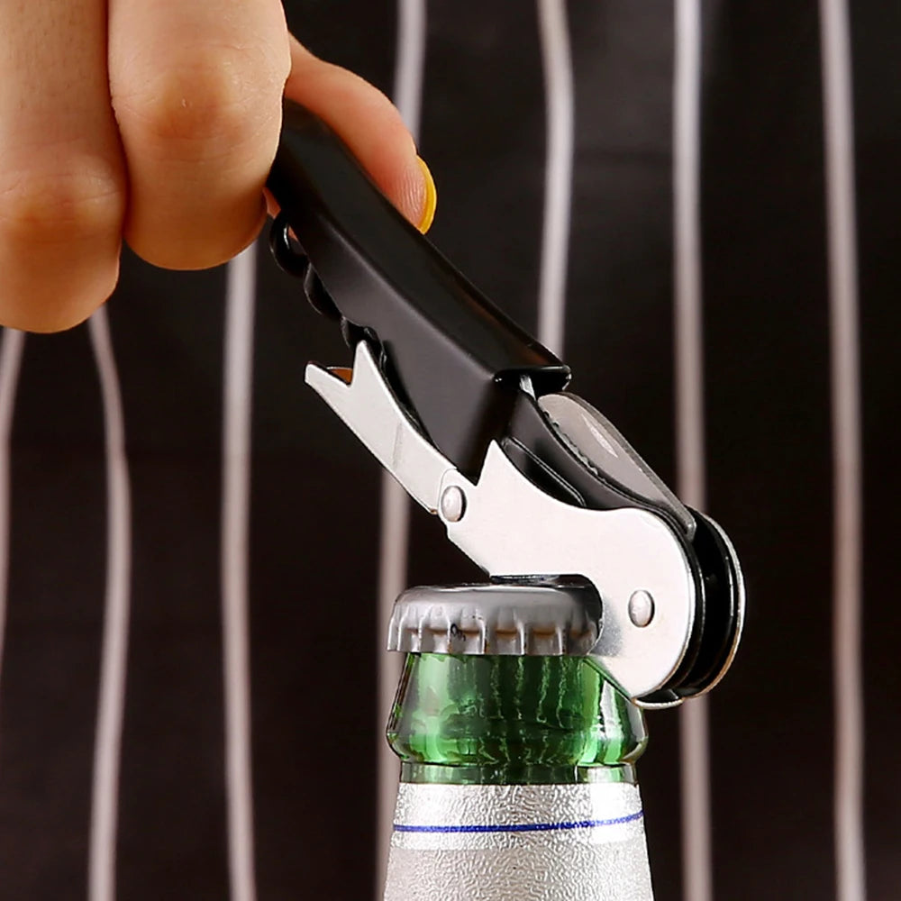 Professional Waiter's Corkscrew Wine Opener – Double Hinge with Foil Cutter