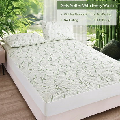 Bamboo Viscose Fitted Mattress Cover, Twin, Breathable