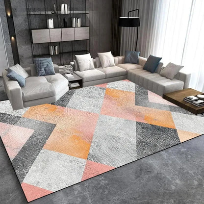 Modern Light Luxury Large Area Rug – Non-Slip Washable Living Room & Bedroom Carpet