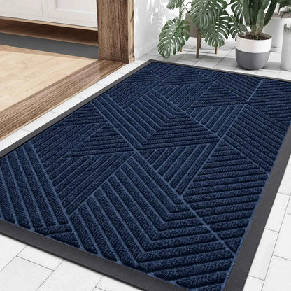 Kitinjoy Front Door Rubber Mats Indoor Outdoor Non-slip Absorbent Rugs Easy Clean Low Profile Entryway Doormats Home Decor Mats