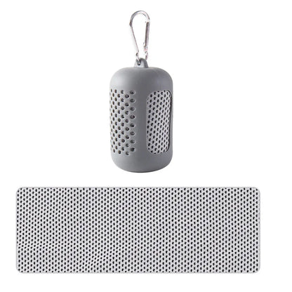 Portable Circular Silicone Wrapped Cold Towel Cooling Towel Quick Drying Polyester Fiber Towels Beach Accessories Sport Fitness